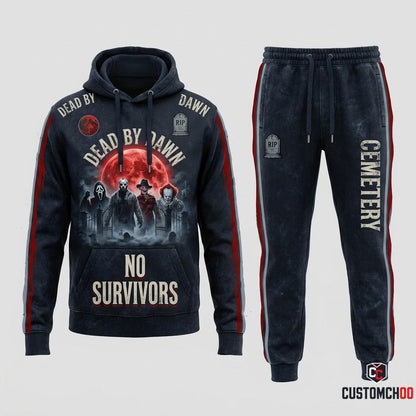 Dead By Dawn - Horror Slashers Squad All-Stars Tracksuit Set - Hoodie & Jogger Pants (horror slasher squad team tracksuit set)