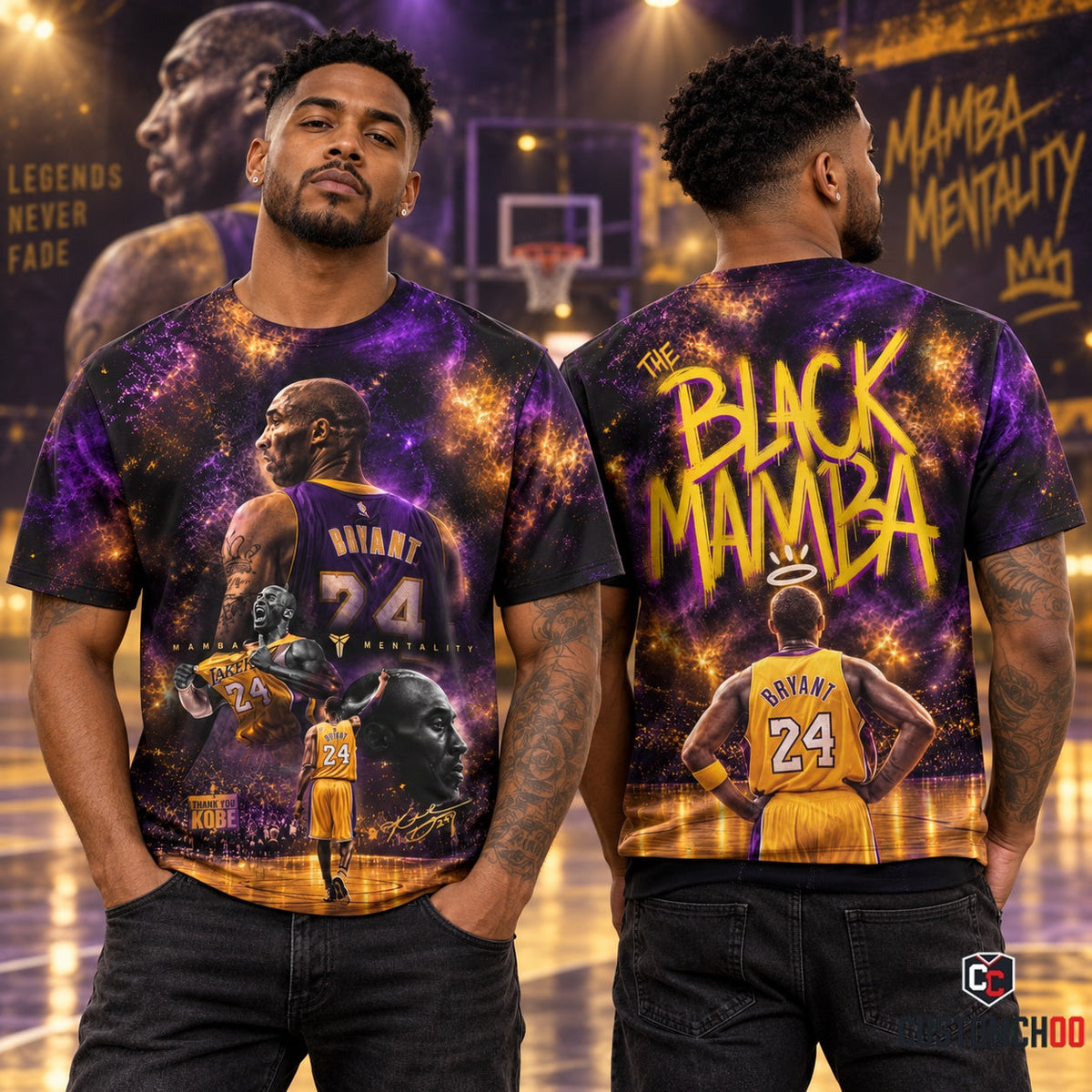 Limited Edition Black Mamba 24 Tribute Graphic Apparel â€” Hoodie, Zip Hoodie, Sweatshirt, Polo & T-Shirt
