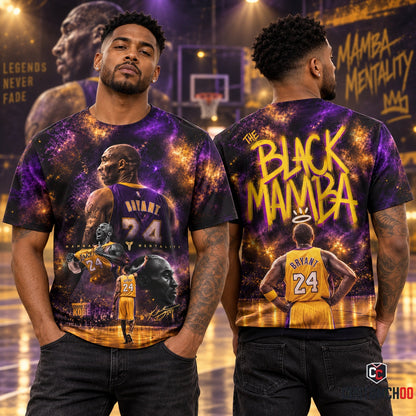 Limited Edition Black Mamba 24 Tribute Graphic Apparel â€” Hoodie, Zip Hoodie, Sweatshirt, Polo & T-Shirt