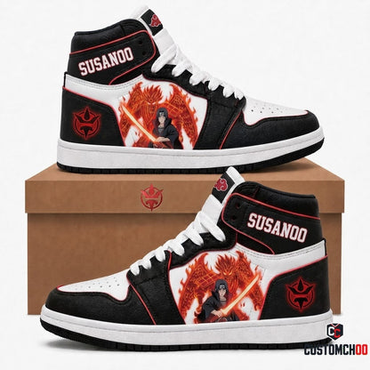 Itachi Uchiha Anime Canvas High Top Sneakers - 03. Susanoo Avatar