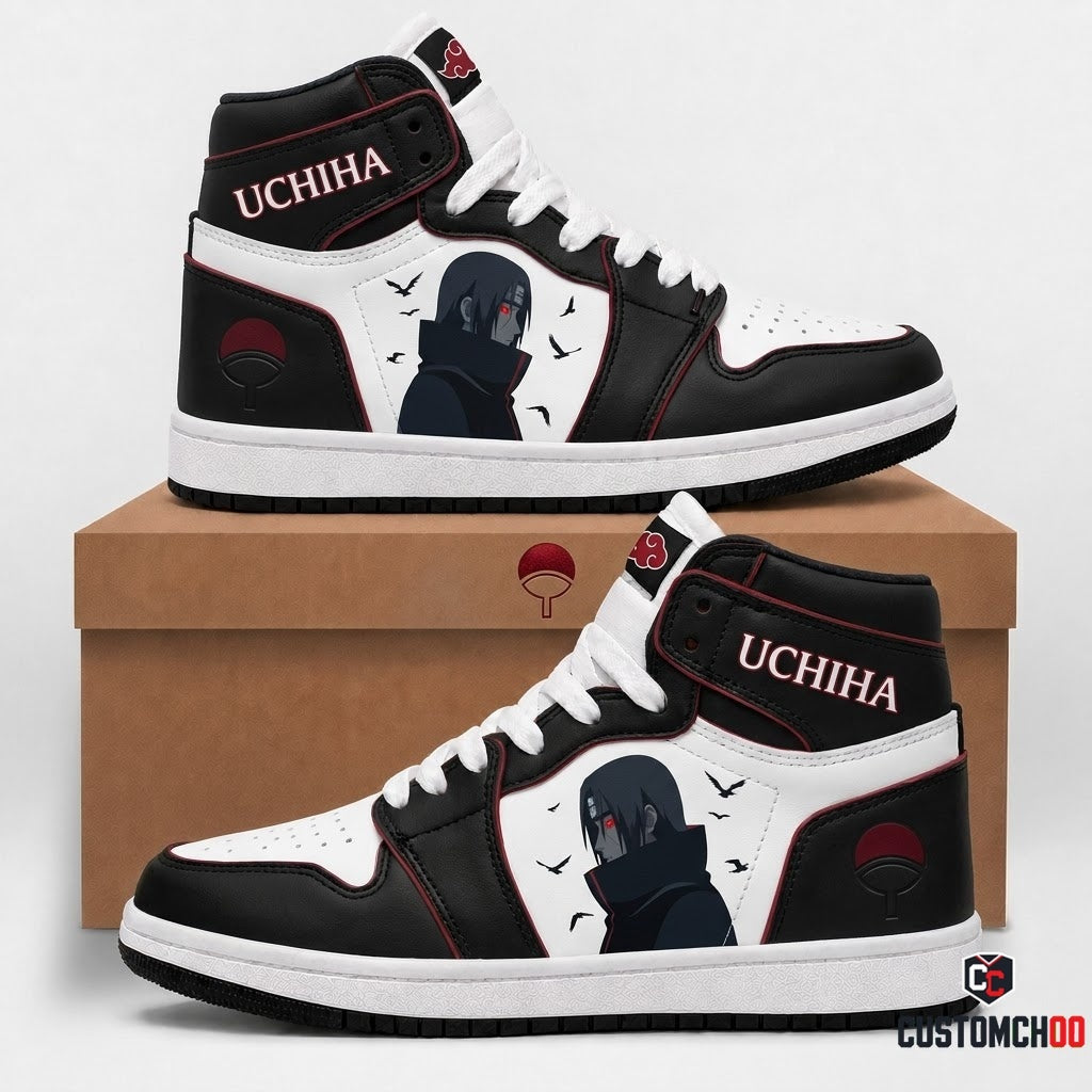 Itachi Uchiha Anime Canvas High Top Sneakers - 05. Clan Minimalist