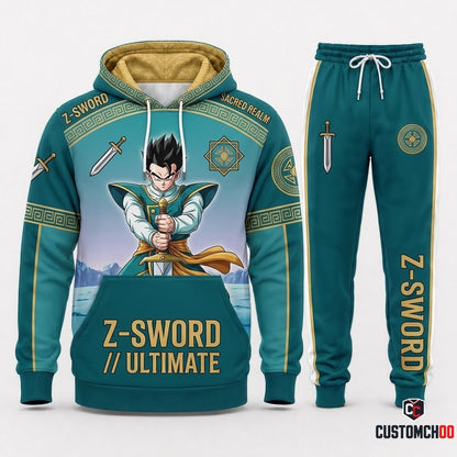 Gohan SSJ2 & Beast Anime Tracksuit Set - Hoodie & Jogger Pants - 07. Kaioshin Z Sword