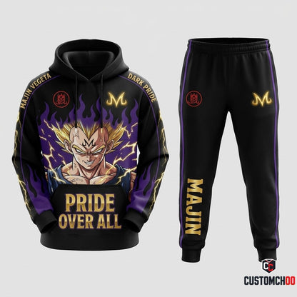 Vegeta Saiyan Prince Anime Tracksuit Set - Hoodie & Jogger Pants - 02. Majin Vegeta