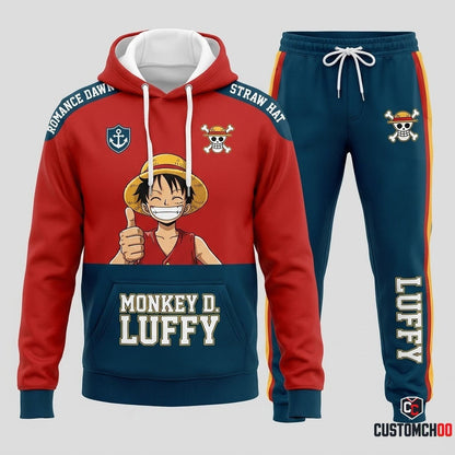 Monkey D. Luffy Gear 5 Anime Tracksuit Set - Hoodie & Jogger Pants - 07. Classic Nostalgia