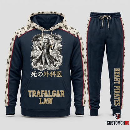 Trafalgar D. Water Law Anime Tracksuit Set - Hoodie & Jogger Pants - 03. Wano Ukiyoe