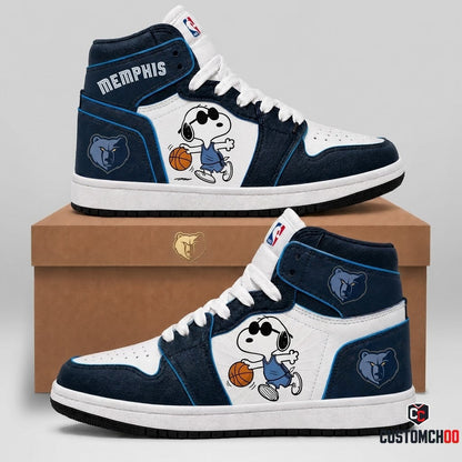 Snoopy NBA 30-Team Crossover Edition Canvas High Top Sneakers - Memphis Grizzlies