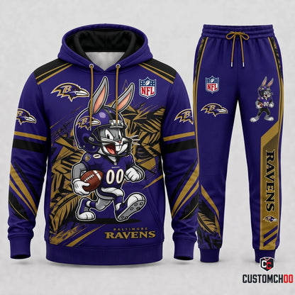 Bug Bunny NFL Fan Set — Hoodie & Sweatpants | All 32 Football Teams Available