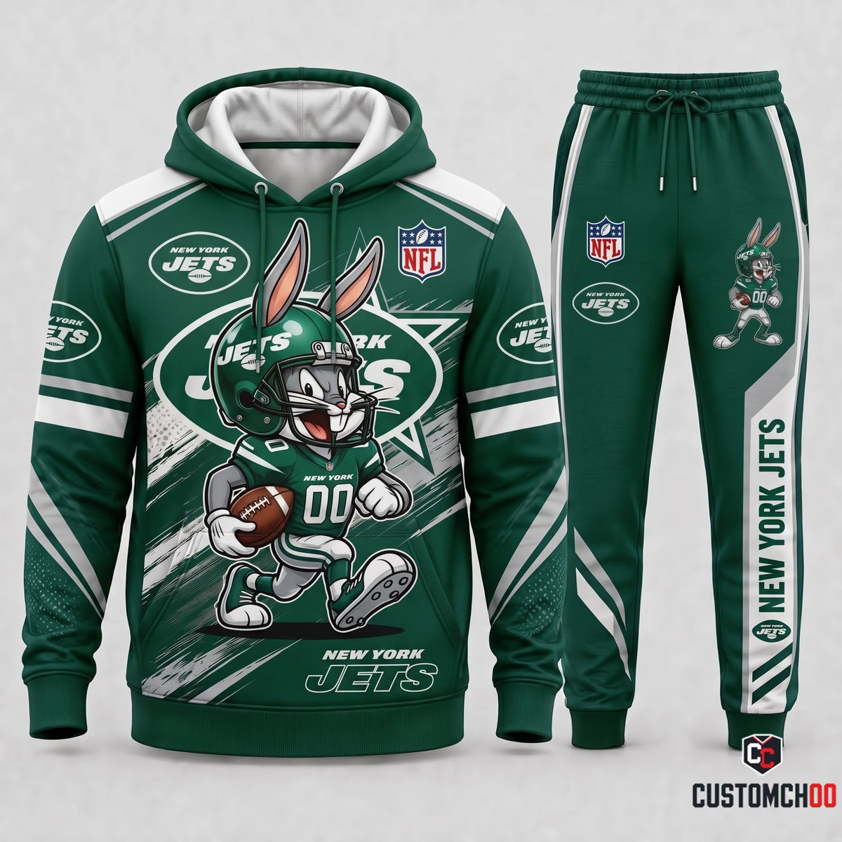 Bug Bunny NFL Fan Set — Hoodie & Sweatpants | All 32 Football Teams Available
