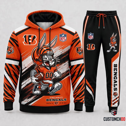 Bug Bunny NFL Fan Set — Hoodie & Sweatpants | All 32 Football Teams Available