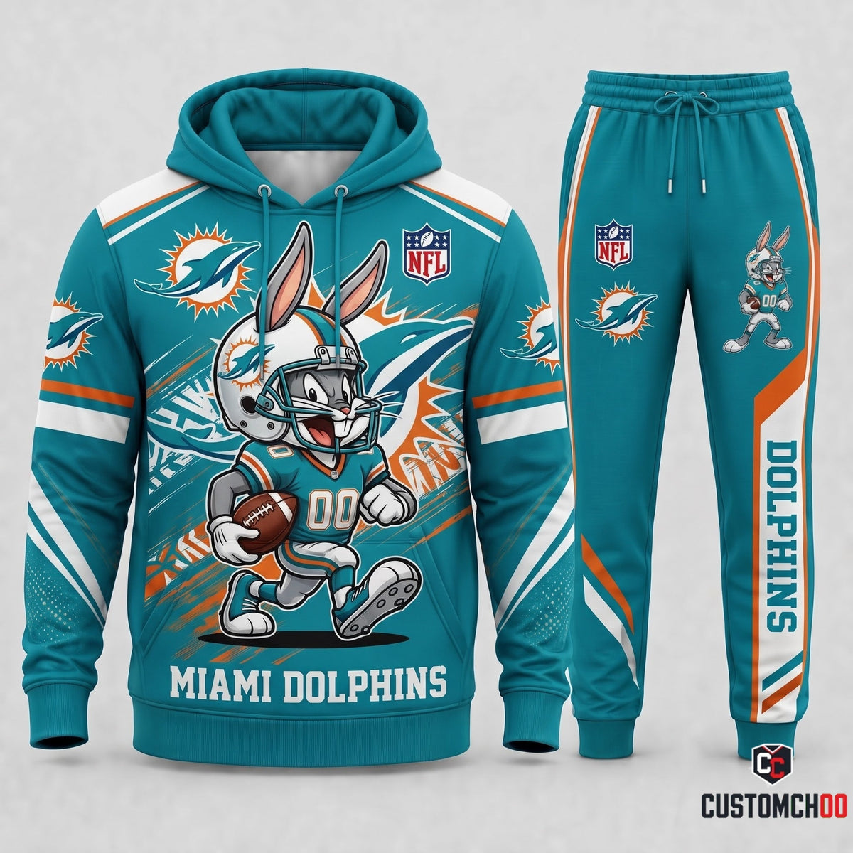 Bug Bunny NFL Fan Set — Hoodie & Sweatpants | All 32 Football Teams Available