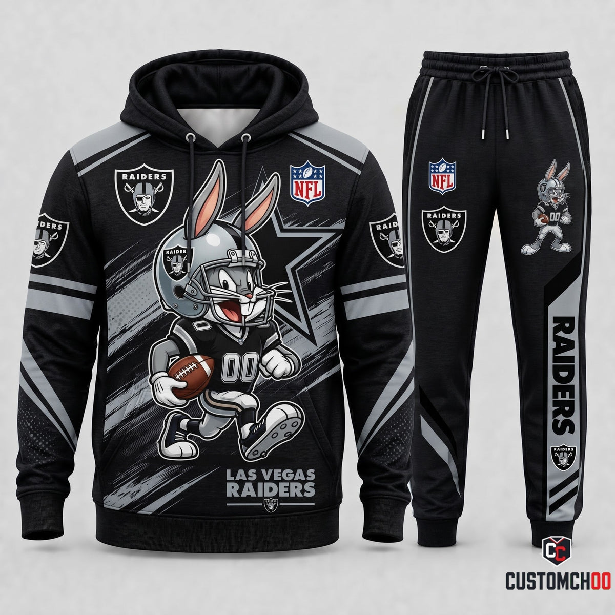 Bug Bunny NFL Fan Set — Hoodie & Sweatpants | All 32 Football Teams Available