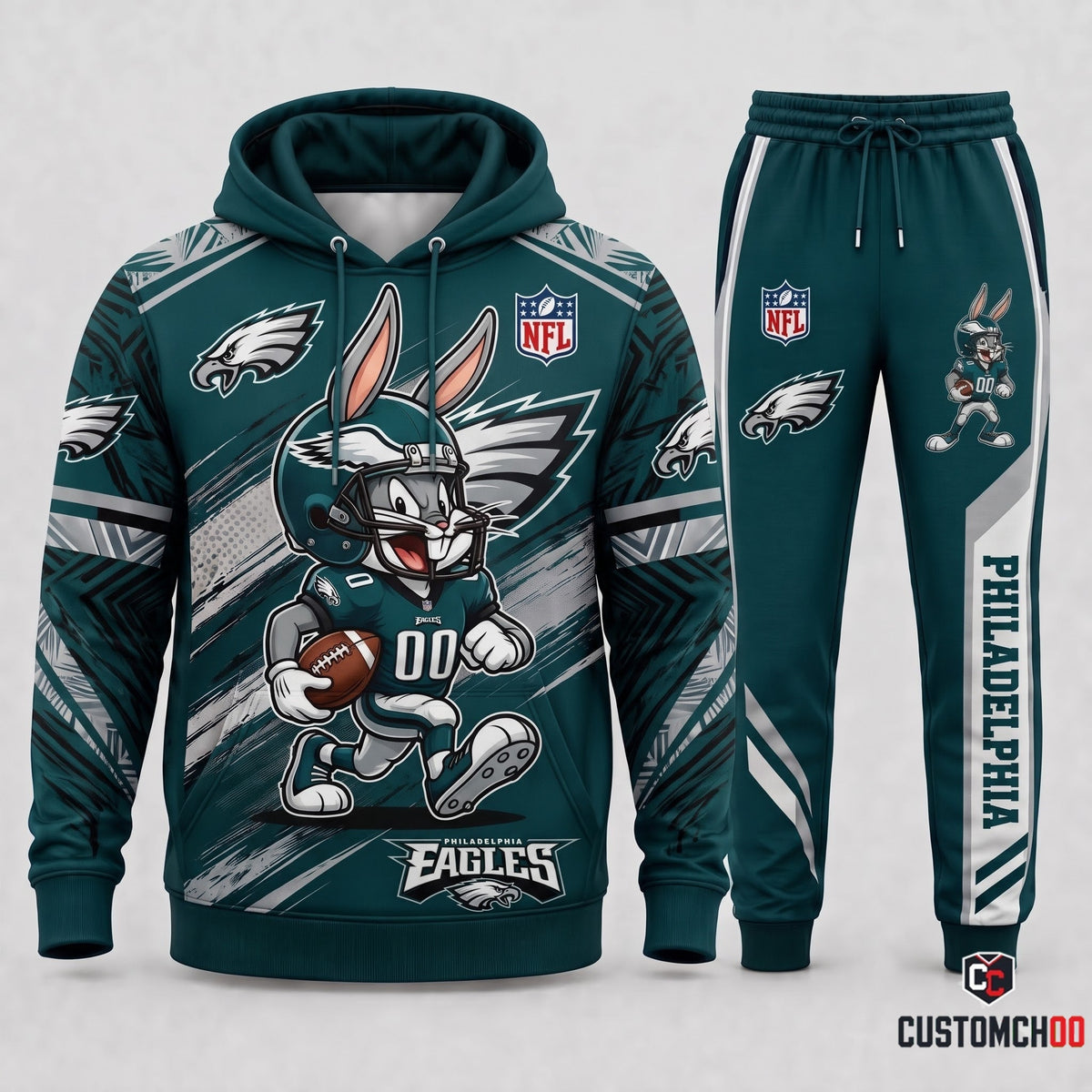 Bug Bunny NFL Fan Set — Hoodie & Sweatpants | All 32 Football Teams Available
