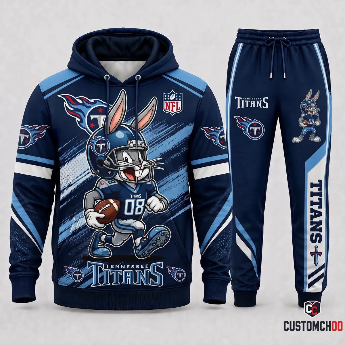 Bug Bunny NFL Fan Set — Hoodie & Sweatpants | All 32 Football Teams Available