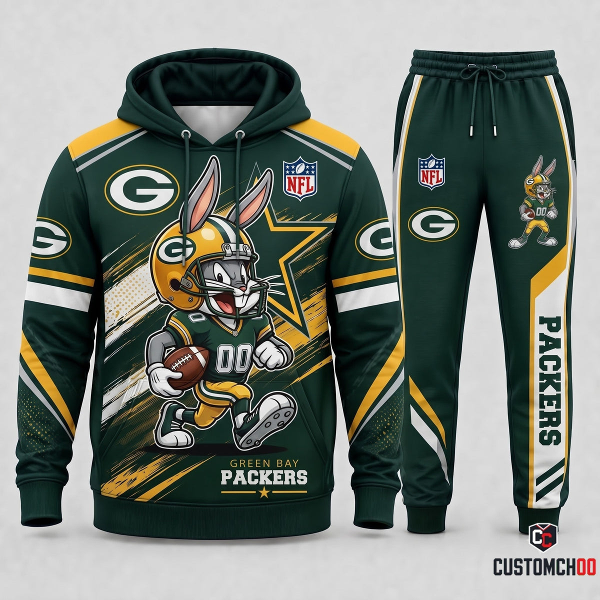 Bug Bunny NFL Fan Set — Hoodie & Sweatpants | All 32 Football Teams Available
