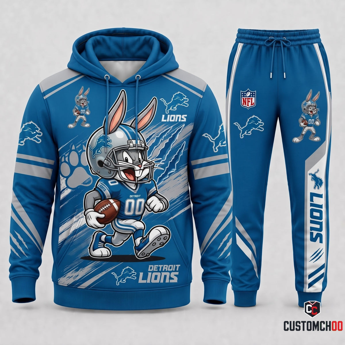 Bug Bunny NFL Fan Set — Hoodie & Sweatpants | All 32 Football Teams Available