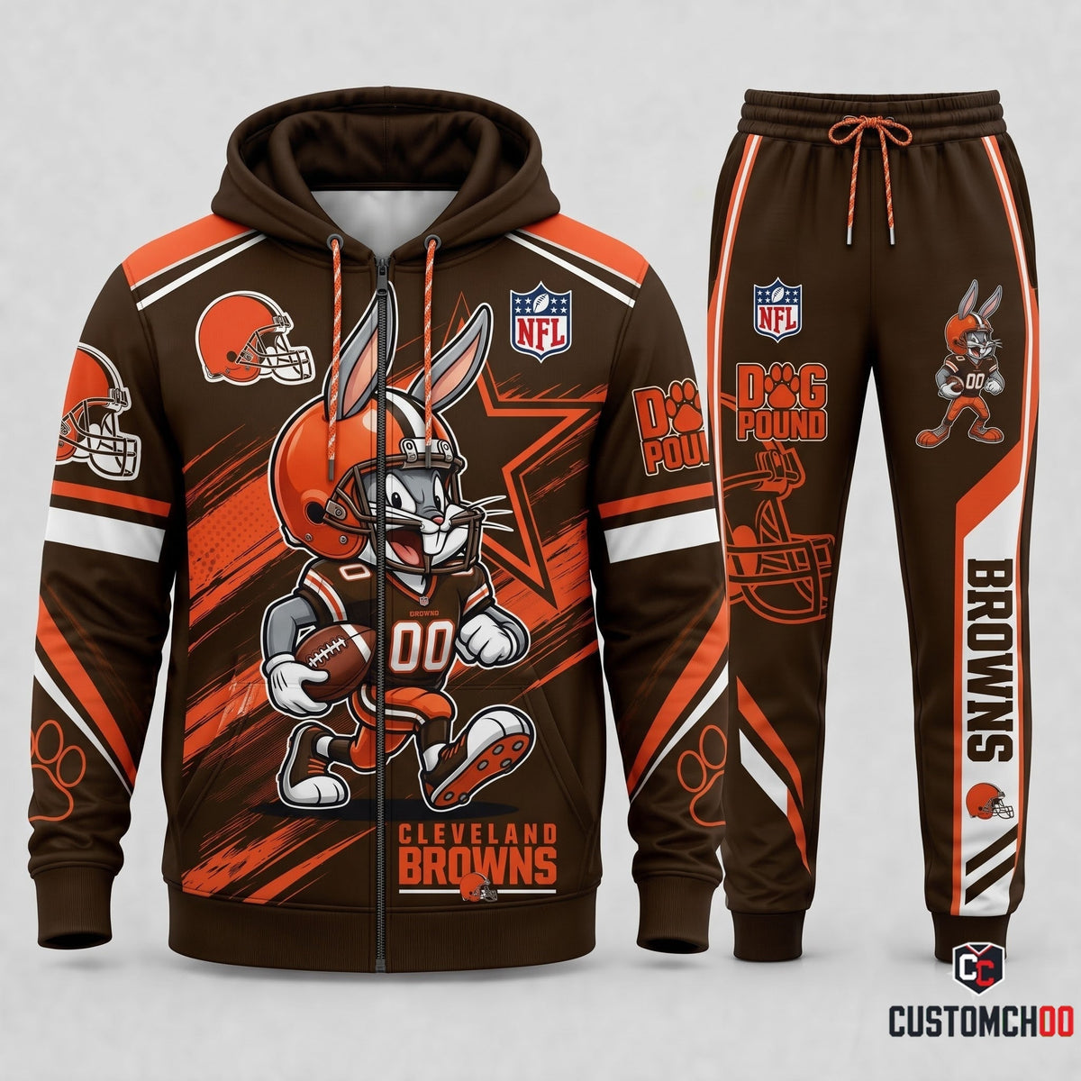 Bug Bunny NFL Fan Set — Hoodie & Sweatpants | All 32 Football Teams Available
