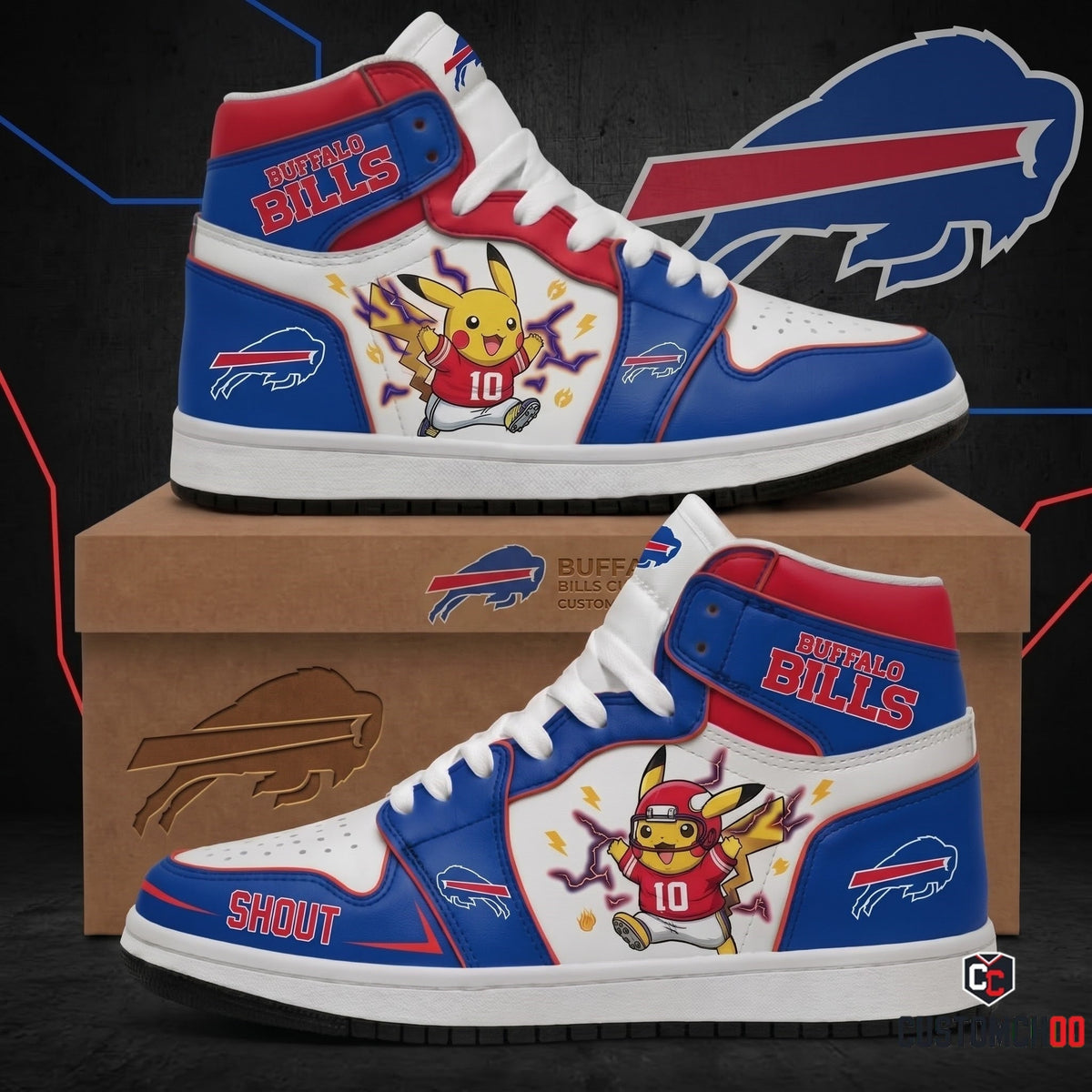 Pikachu NFL 32-Team Fan Sneakers | All 32 Football Teams Available
