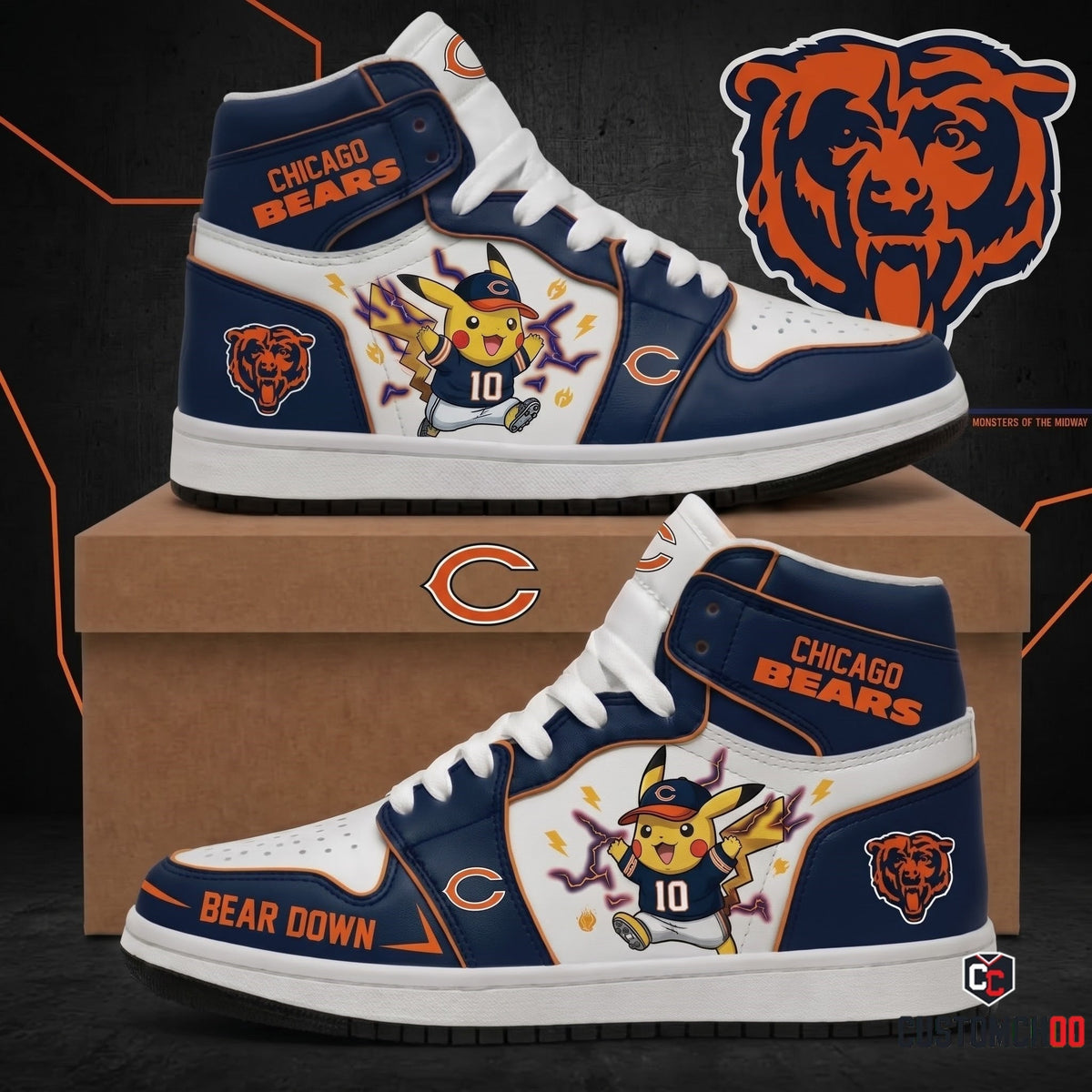 Pikachu NFL 32-Team Fan Sneakers | All 32 Football Teams Available