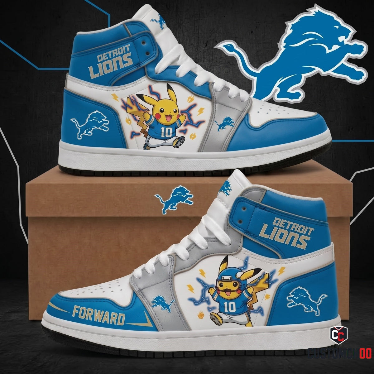 Pikachu NFL 32-Team Fan Sneakers | All 32 Football Teams Available