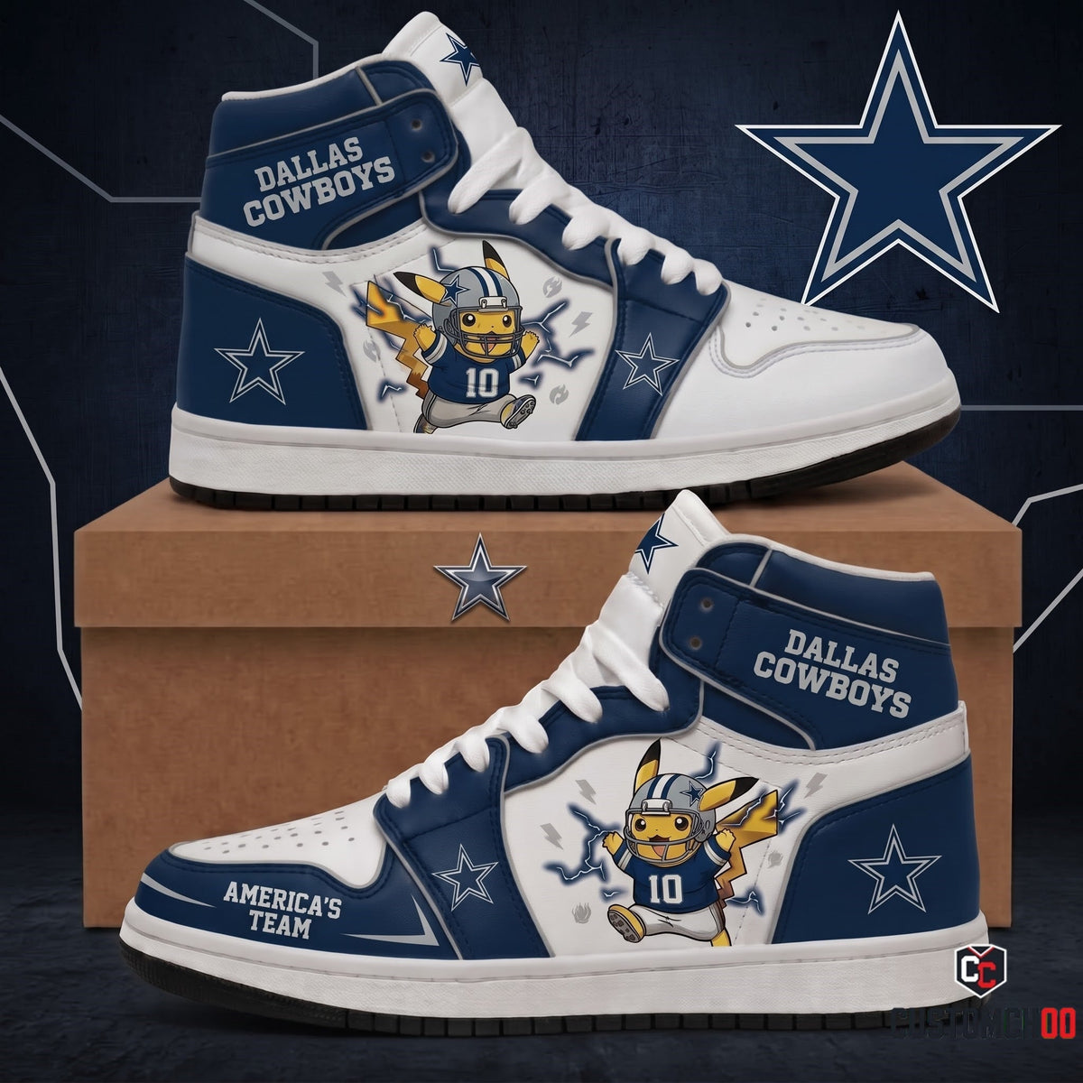 Pikachu NFL 32-Team Fan Sneakers | All 32 Football Teams Available