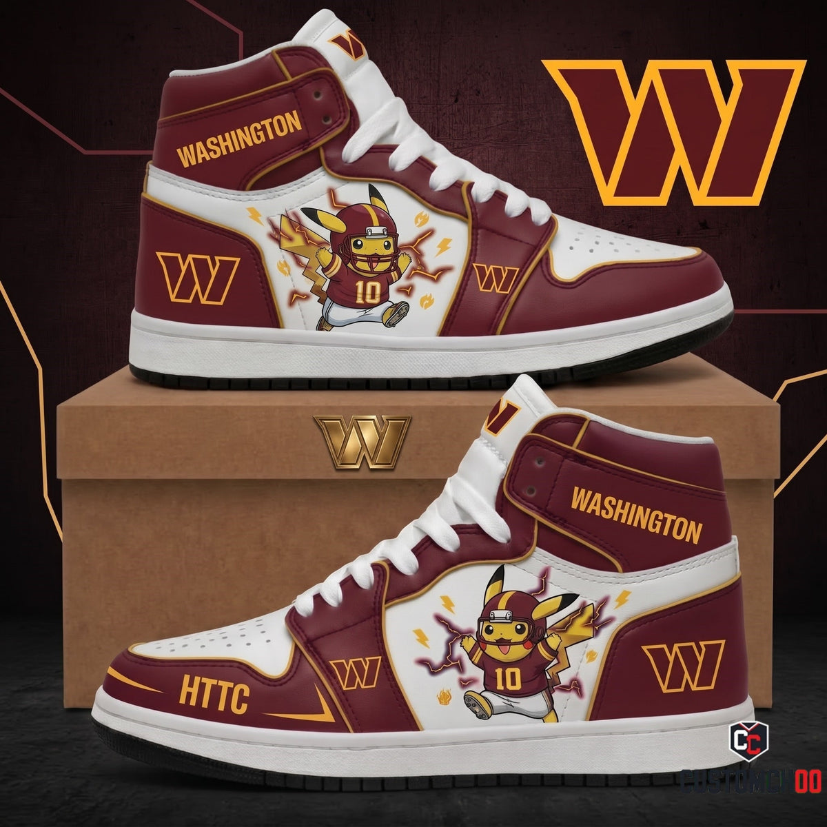 Pikachu NFL 32-Team Fan Sneakers | All 32 Football Teams Available
