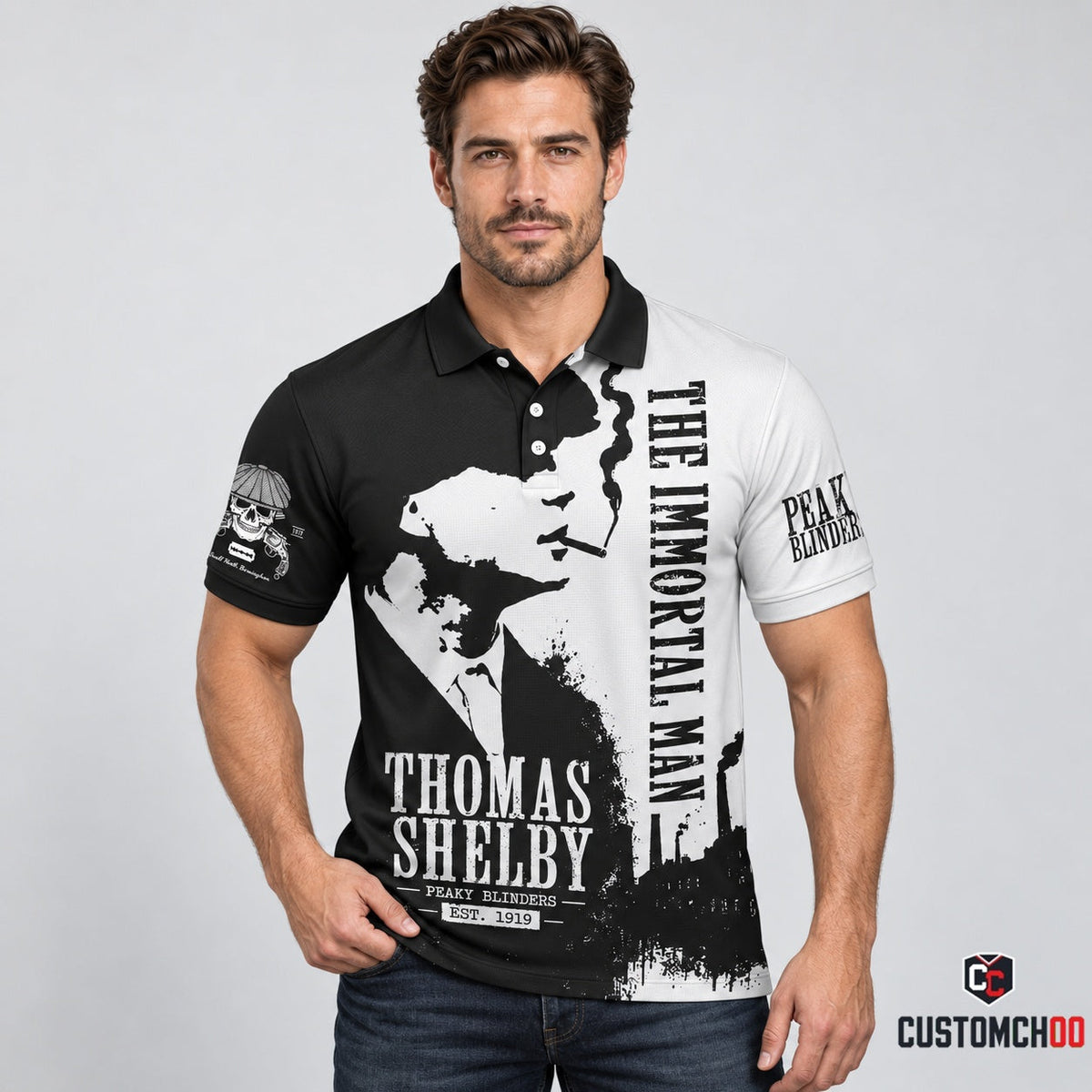 Thomas Shelby The Immortal Man Black White Apparel Collection | Hoodie, Zip Hoodie, Sweatshirt, T-Shirt & Polo Shirt