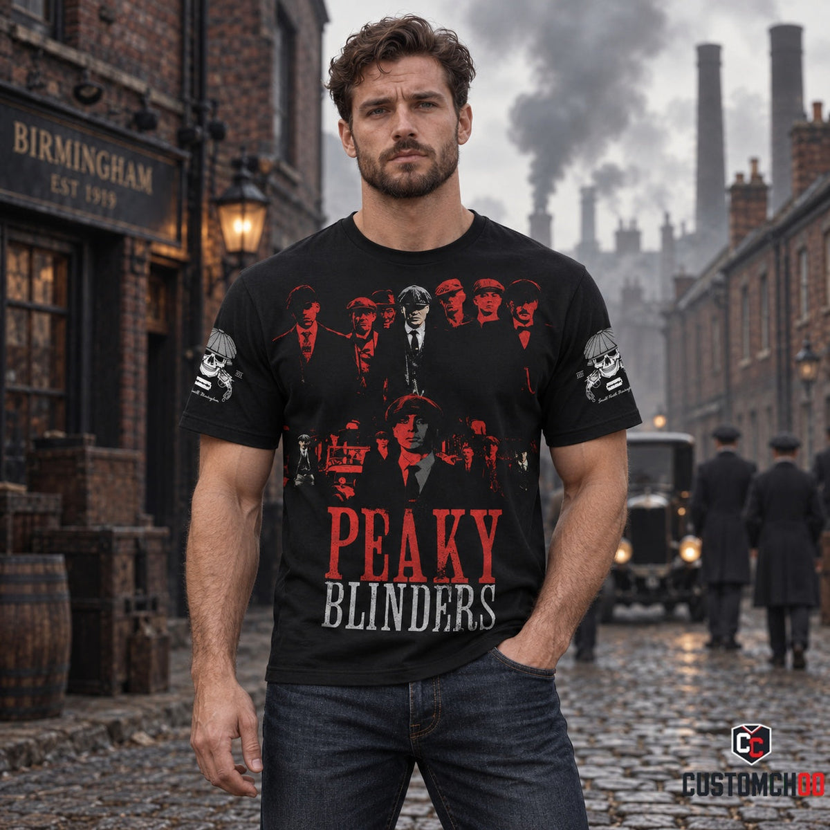 Peaky Blinders Red Black Apparel Collection | Hoodie, Zip Hoodie, Sweatshirt, T-Shirt & Polo Shirt