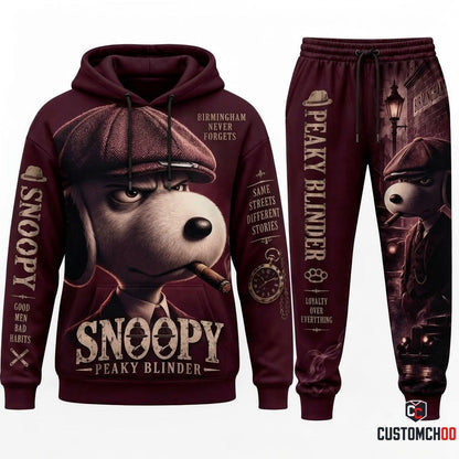 Limited Edition Snoopy Peaky Blinder Hoodie & Sweatpants Set