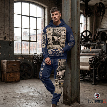 Limited Edition Snoopy Peaky Blinder Hoodie & Sweatpants Set