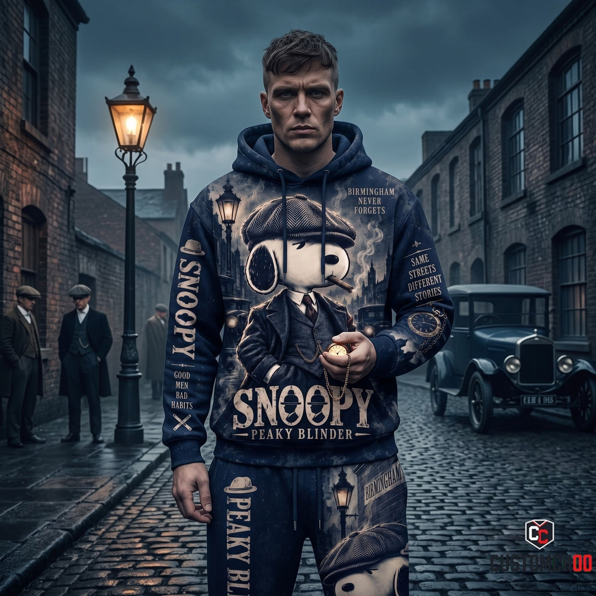 Limited Edition Snoopy Peaky Blinder Hoodie & Sweatpants Set