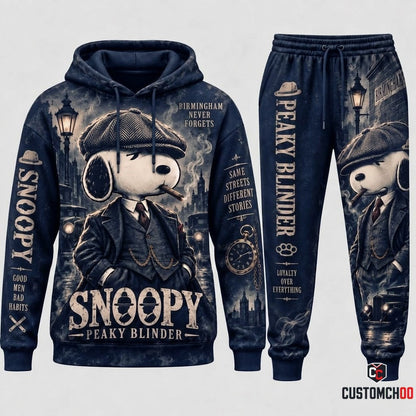 Limited Edition Snoopy Peaky Blinder Hoodie & Sweatpants Set