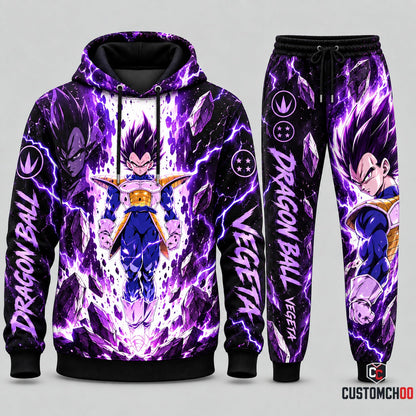 Vegeta Transformation Fan Set — Dragon Ball Hoodie & Sweatpants