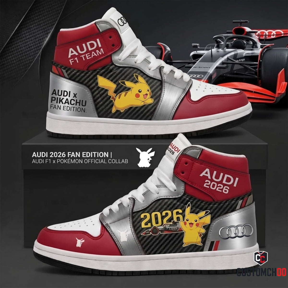 Sport Racing F1 x Pokemon Fan High Top Sneakers | All 11 Formula Teams Available