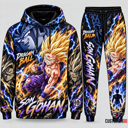 Son Gohan Transformation Fan Set — Dragon Ball Hoodie & Sweatpants