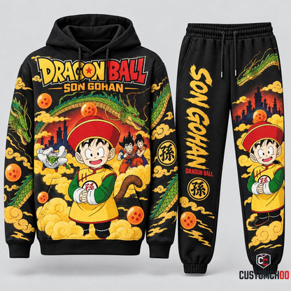 Son Gohan Transformation Fan Set — Dragon Ball Hoodie & Sweatpants