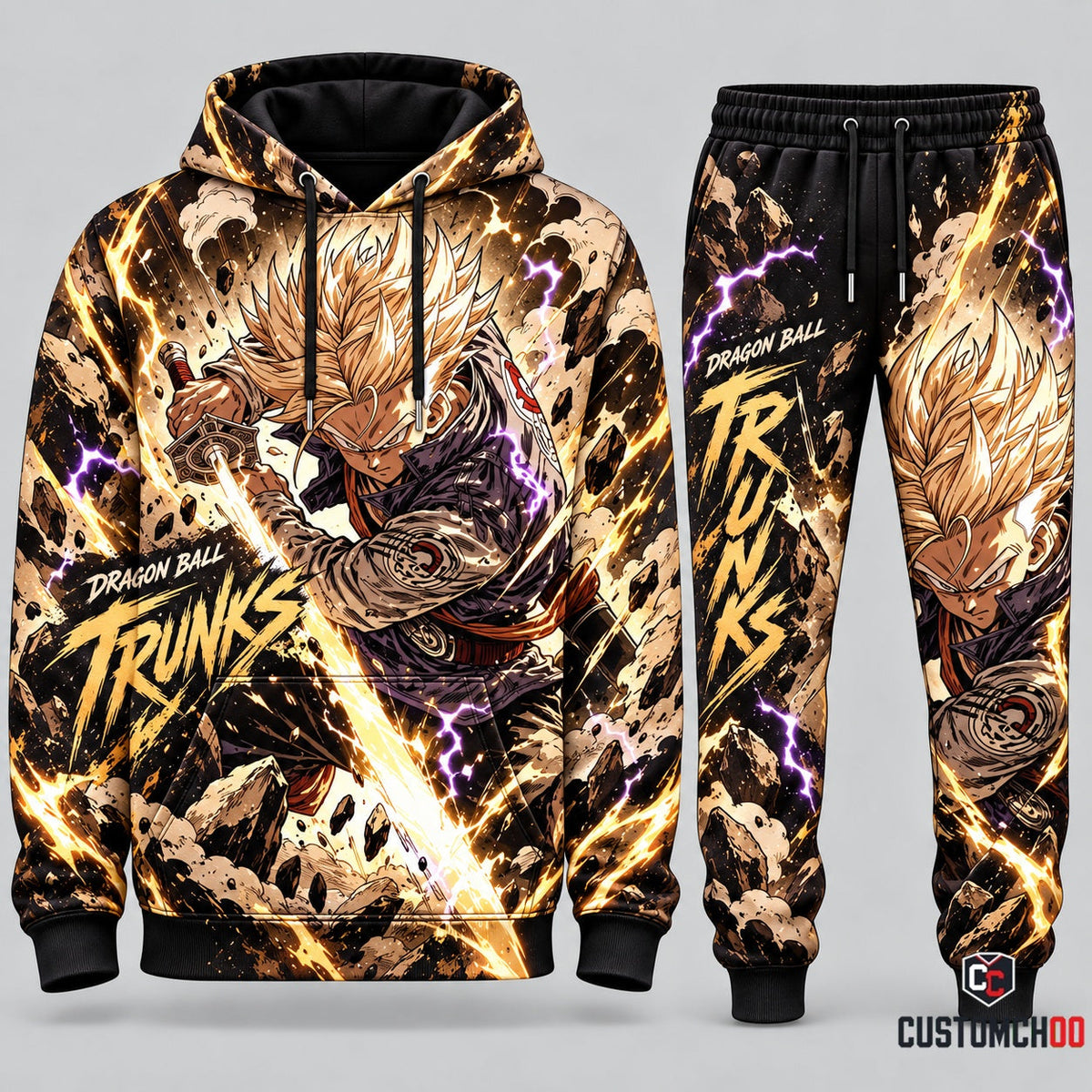 Future Trunks Transformation Fan Set — Dragon Ball Hoodie & Sweatpants