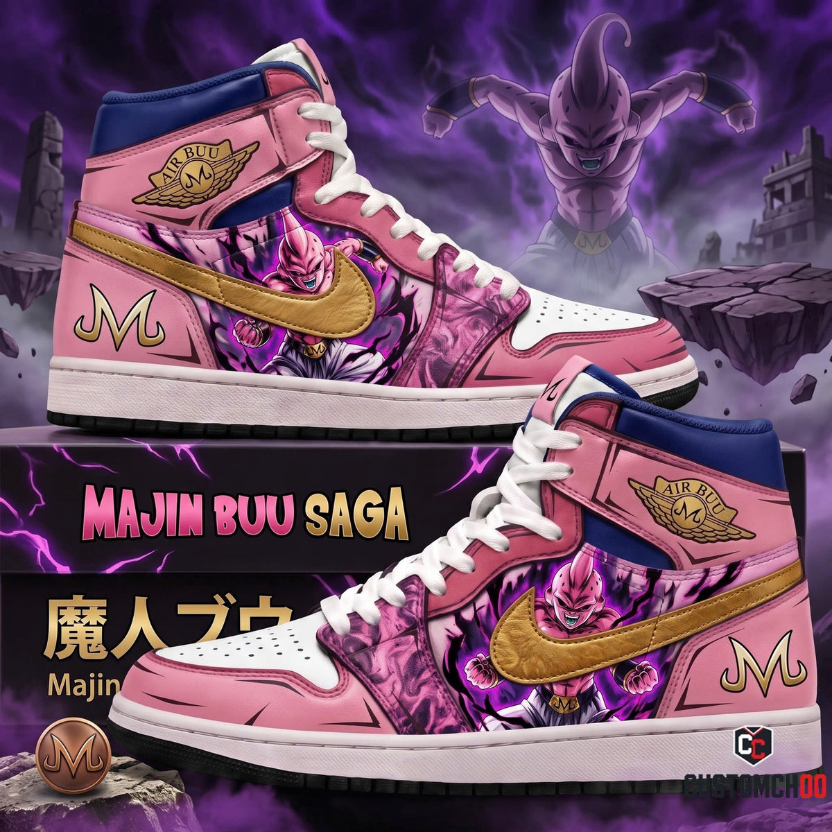 Limited Edition Majin Buu Fan Shoes — Anime High Top Sneaker Gift