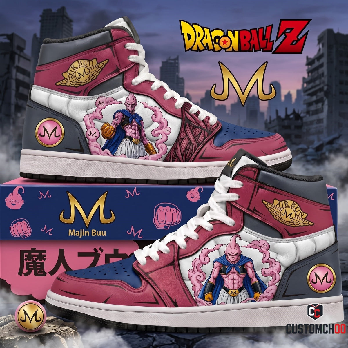 Limited Edition Majin Buu Fan Shoes — Anime High Top Sneaker Gift