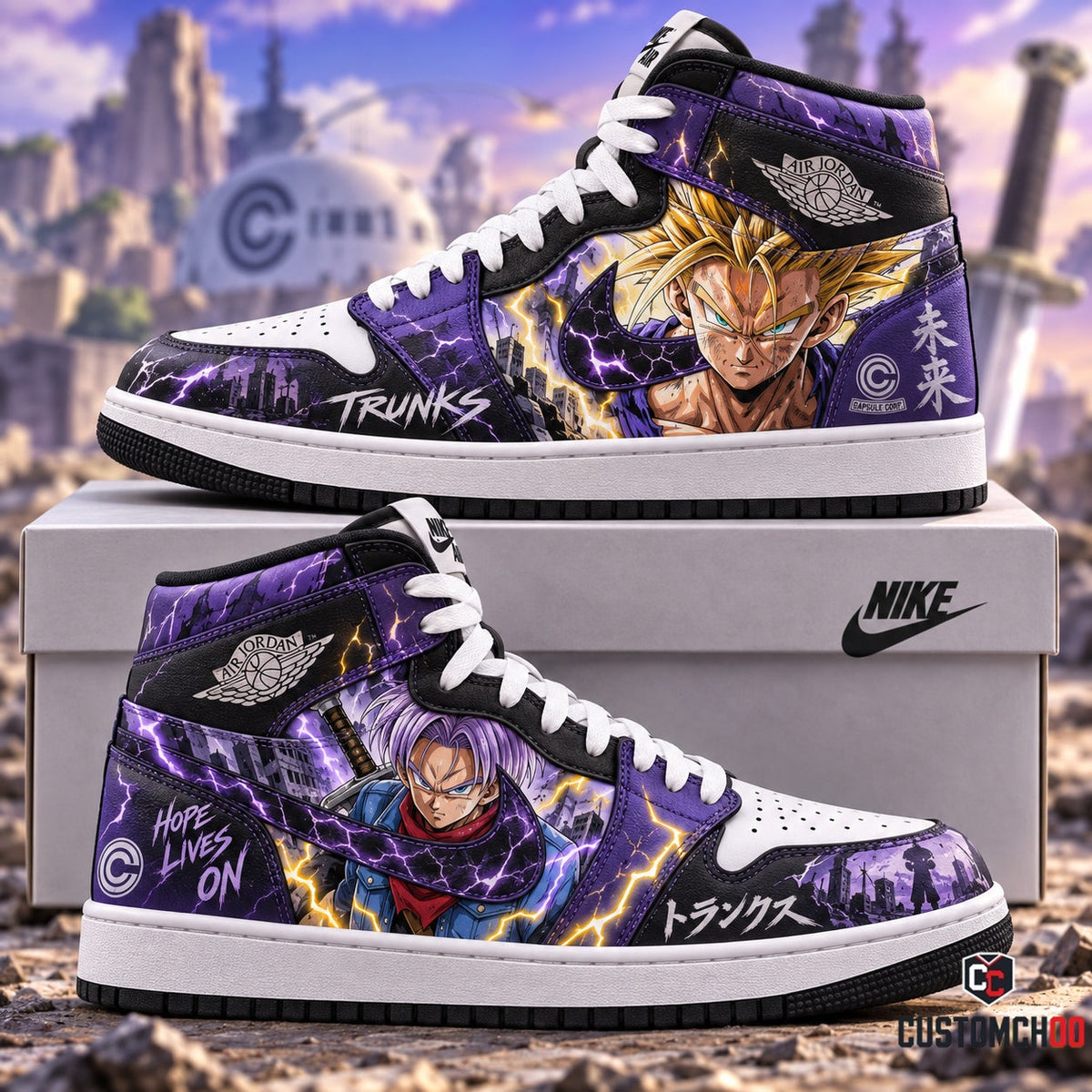 DBL Future Trunks Fan Shoes — Anime High Sneaker Gift