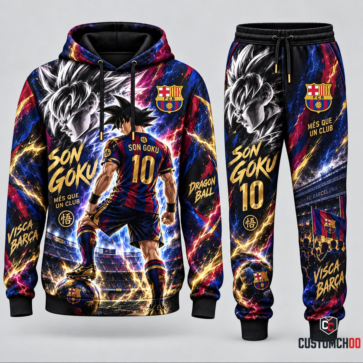 Limited Edition Son Goku x Champions League Hoodie & Sweatpants Fan Set