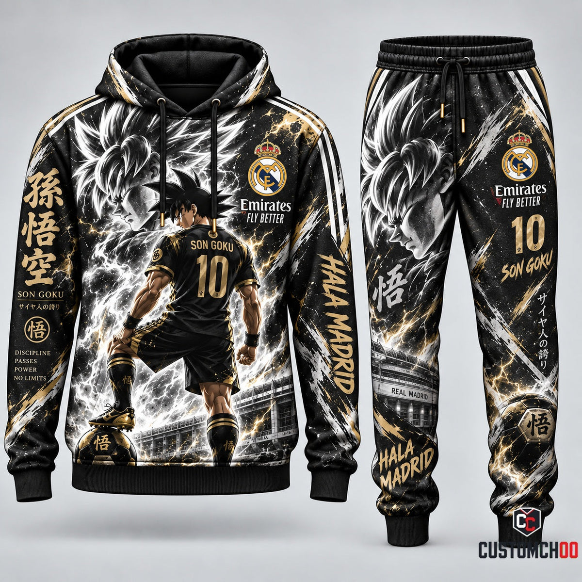 Limited Edition Son Goku x Champions League Hoodie & Sweatpants Fan Set