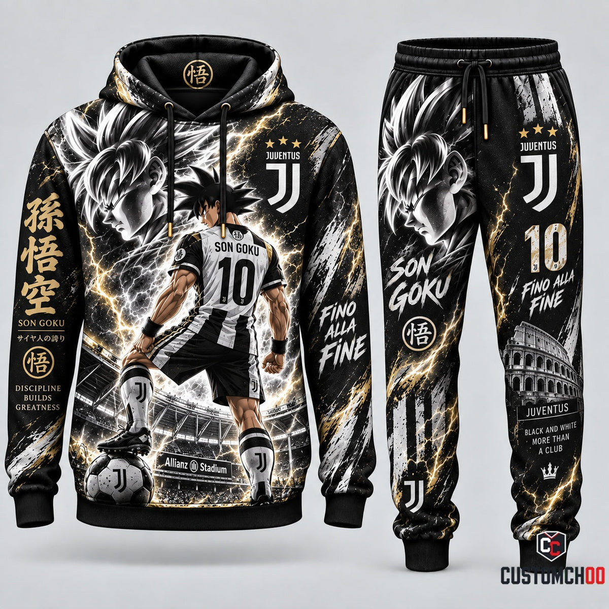 Limited Edition Son Goku x Champions League Hoodie & Sweatpants Fan Set