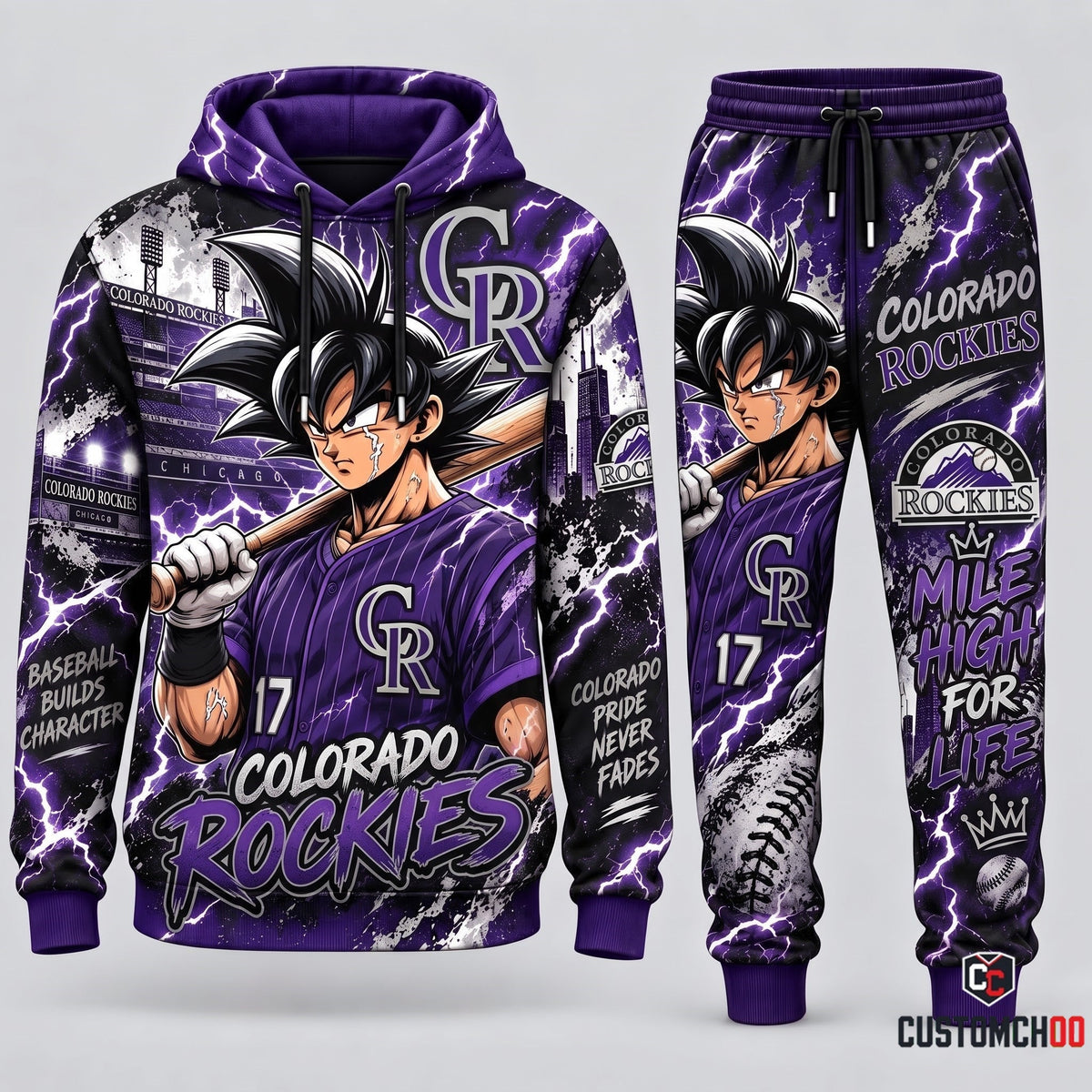 Limited Edition Son Goku x MLB Hoodie & Sweatpants Fan Set