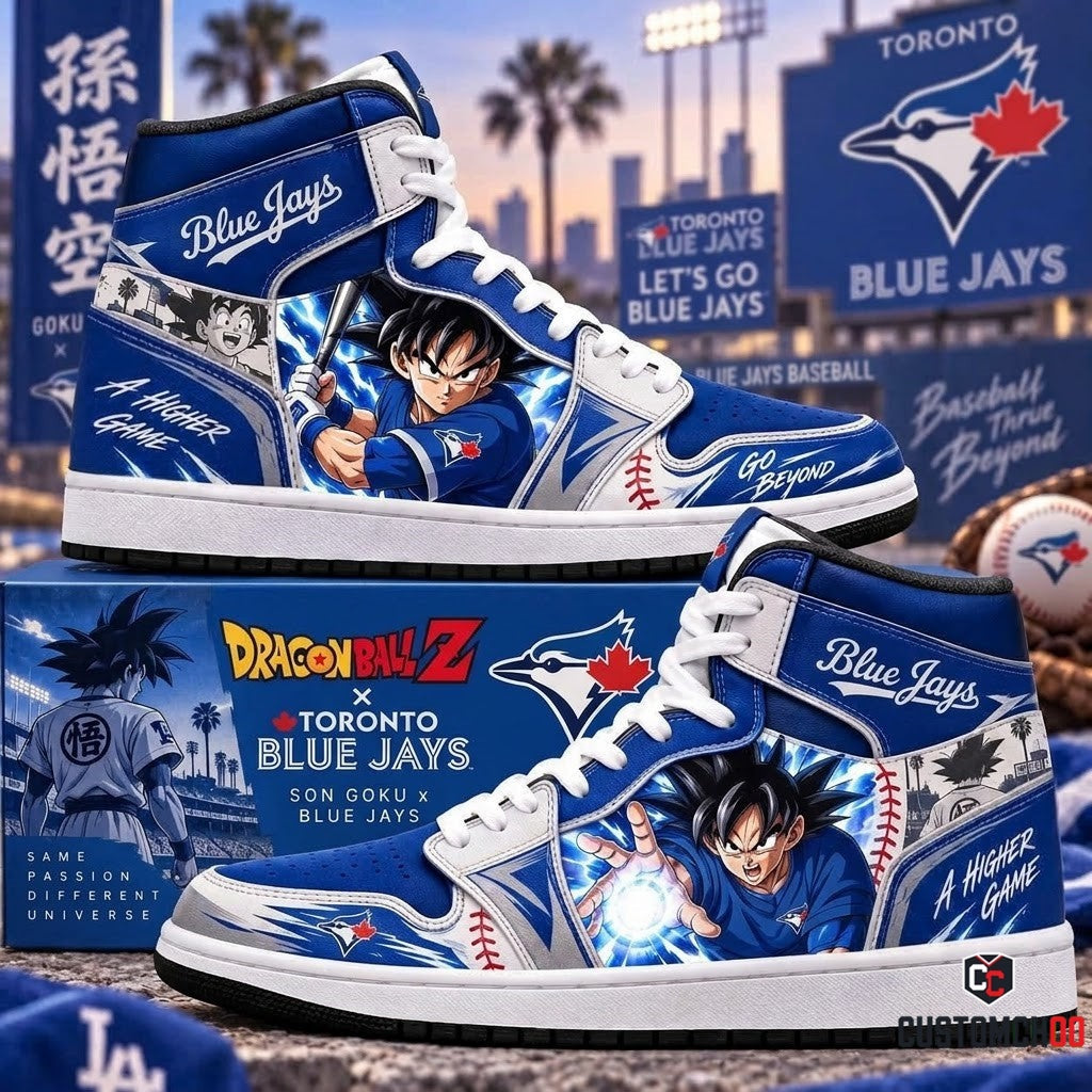 Son Goku x MLB Baseball Fan High Top Sneakers | All 30 Teams Available