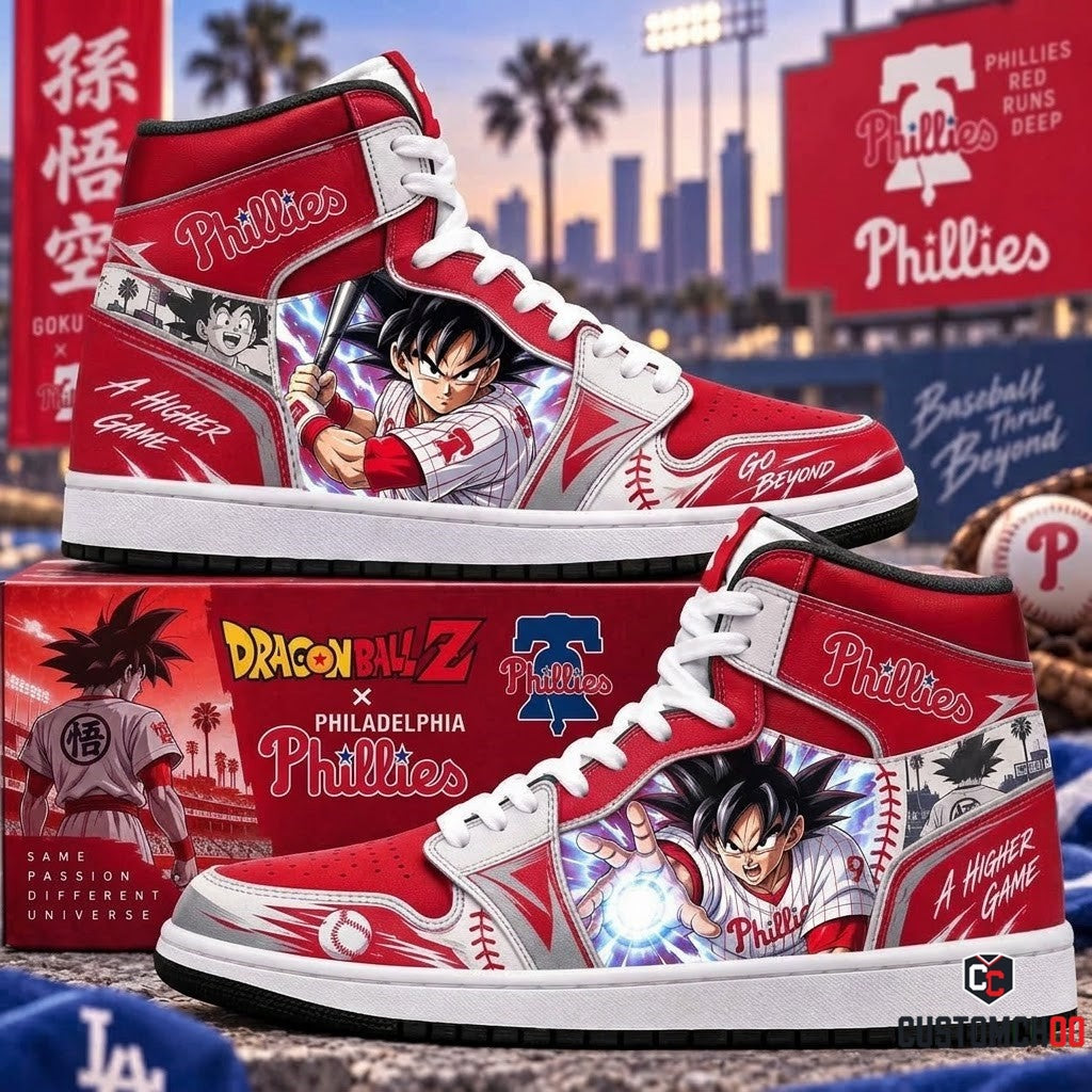 Son Goku x MLB Baseball Fan High Top Sneakers | All 30 Teams Available
