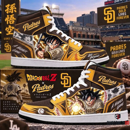 Son Goku x MLB Baseball Fan High Top Sneakers | All 30 Teams Available
