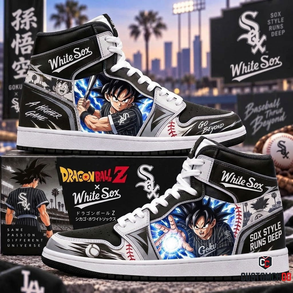 Son Goku x MLB Baseball Fan High Top Sneakers | All 30 Teams Available