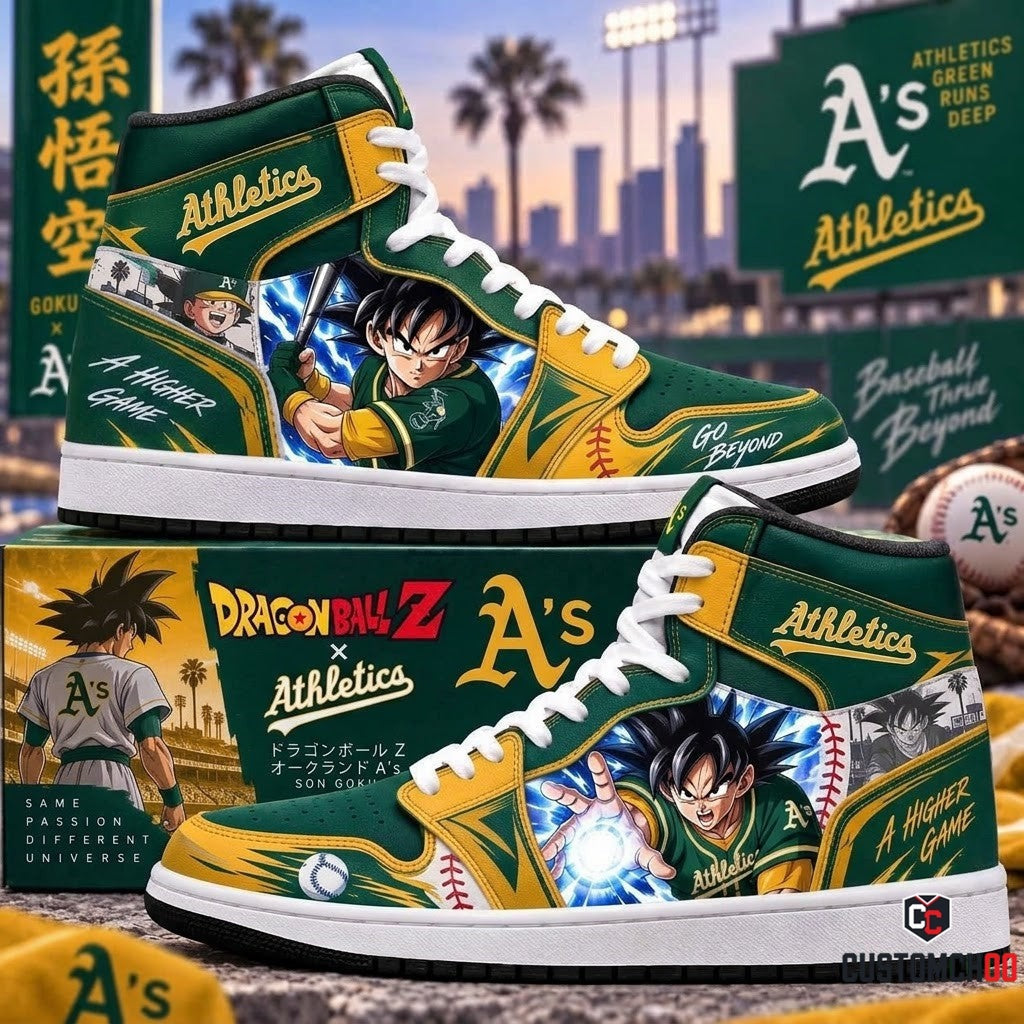 Son Goku x MLB Baseball Fan High Top Sneakers | All 30 Teams Available