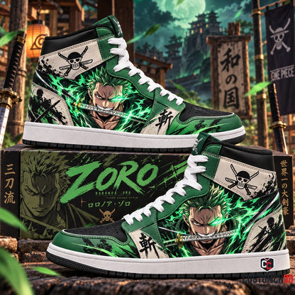 Limited Edition Zoro Fan Shoes — Anime High Top Sneaker Gift