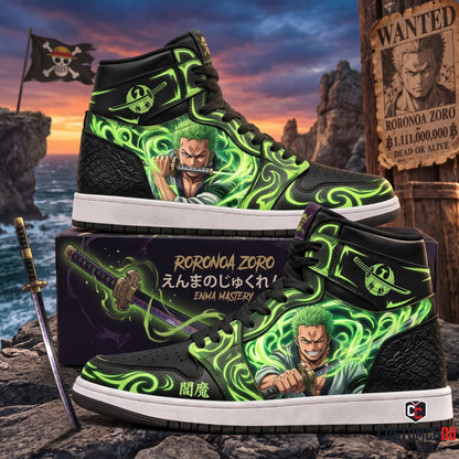 Limited Edition Zoro Fan Shoes — Anime High Top Sneaker Gift